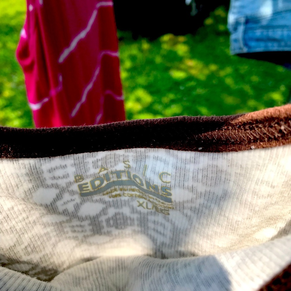 Selling Basic Edition Brown and White tank top